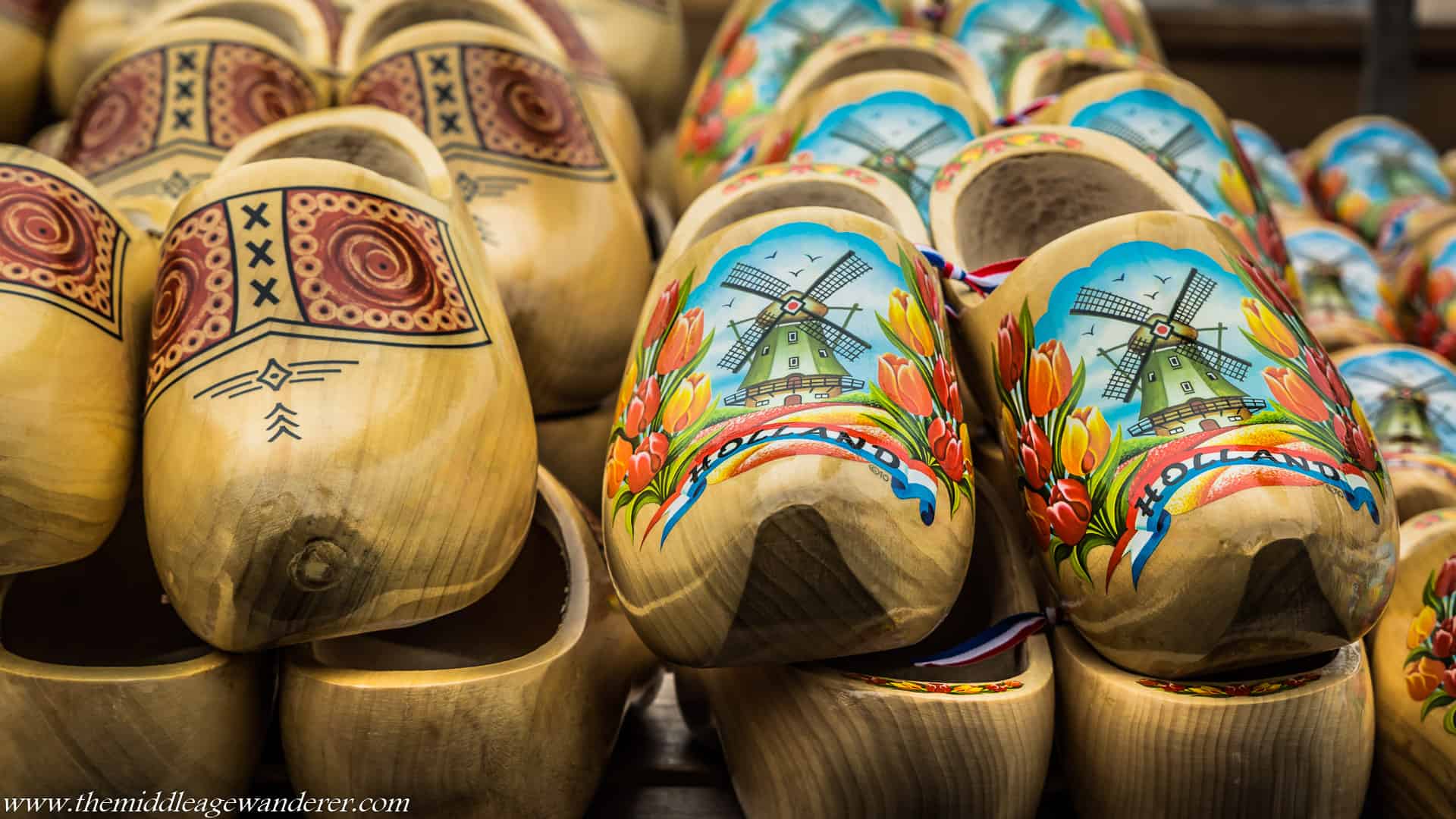 Clogs at a market stall in Alkmaar