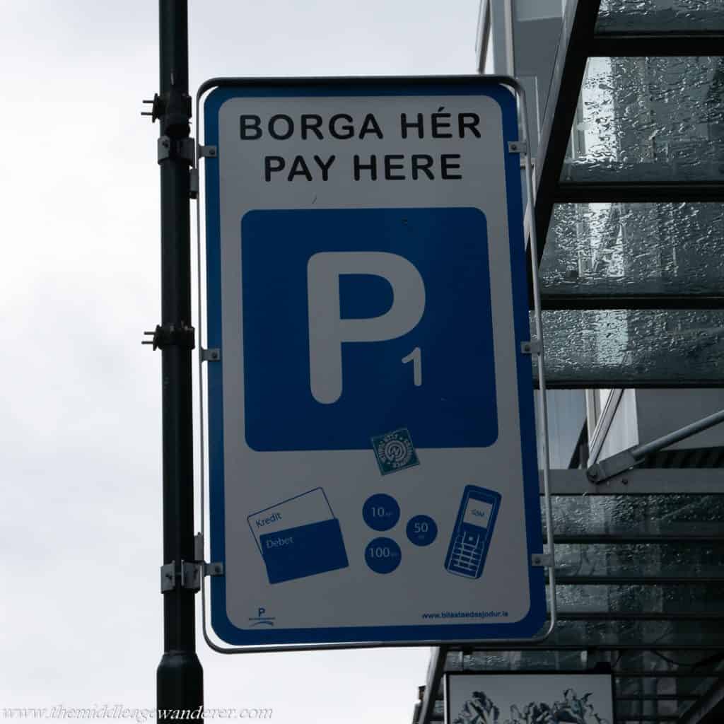Blue zone parking area