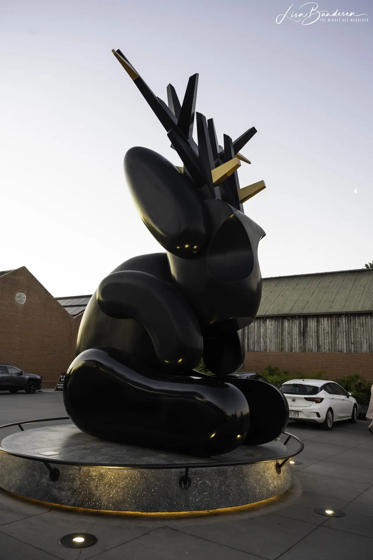 The Jackalope Statue at the entrance to the Hotel